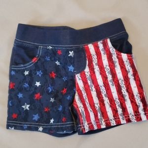 Girls Patriotic Shorts (SZ 6/6X)